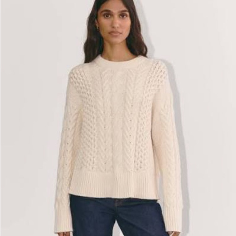 Everlane The Cable Knit Sweater in Everyday Cotton